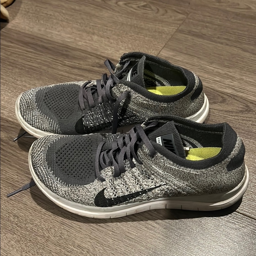 Nike Gray and Black Knit Sneakers